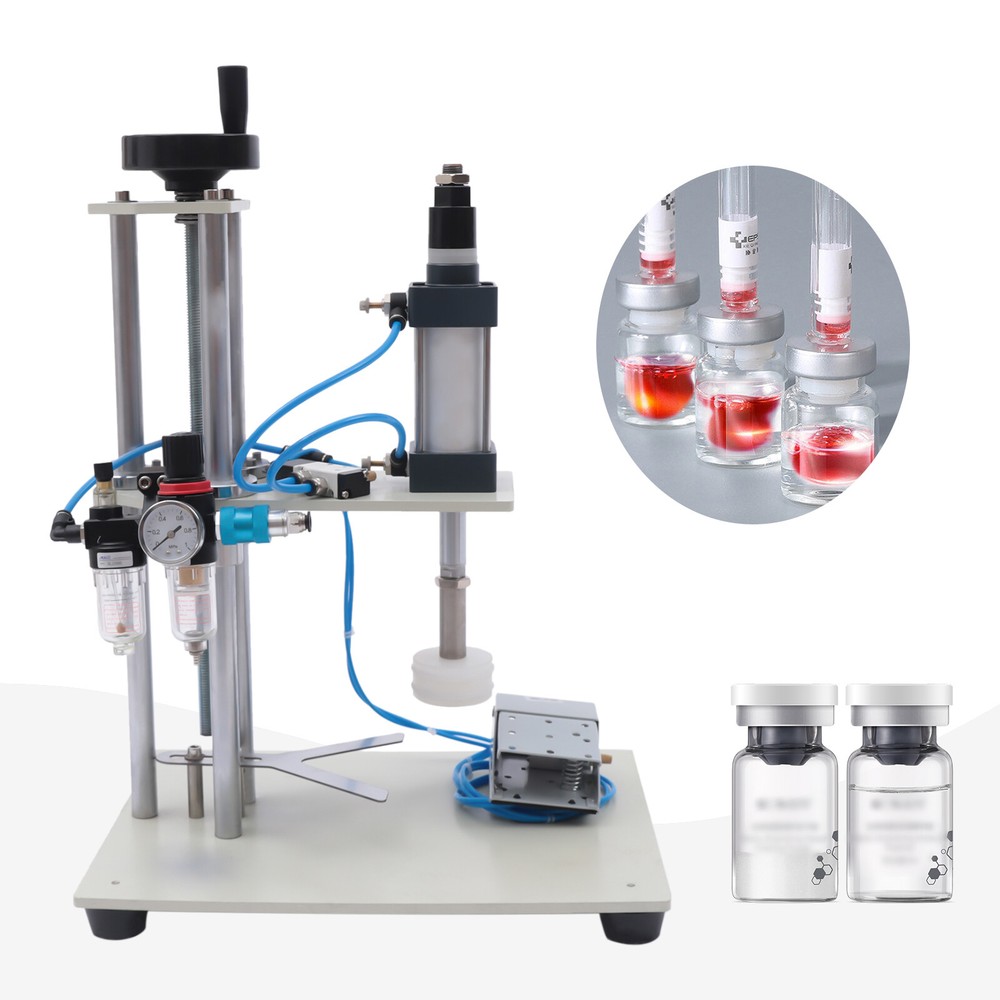 800W Pneumatic Punch Bottle Sealing Crimper Capper Press Machine Capping Machine