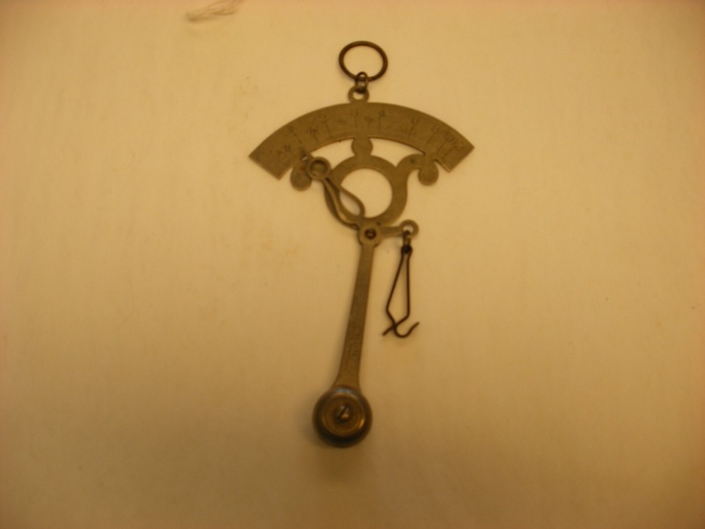 Vintage Brass Marshall Son & Co. Boston Handheld Postal Scale