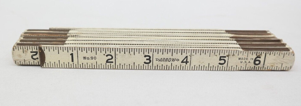 Vintage Arrow No. 90 72” Folding Ruler    TF