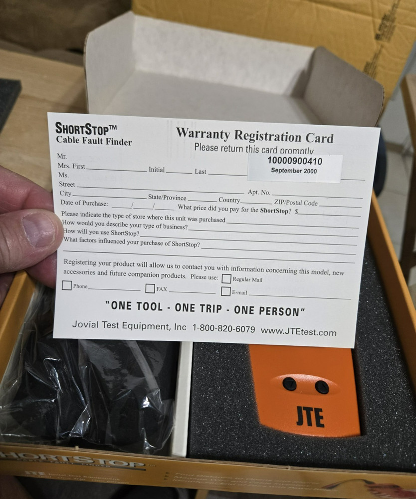 JTE ShortStop Cable Fault Finder