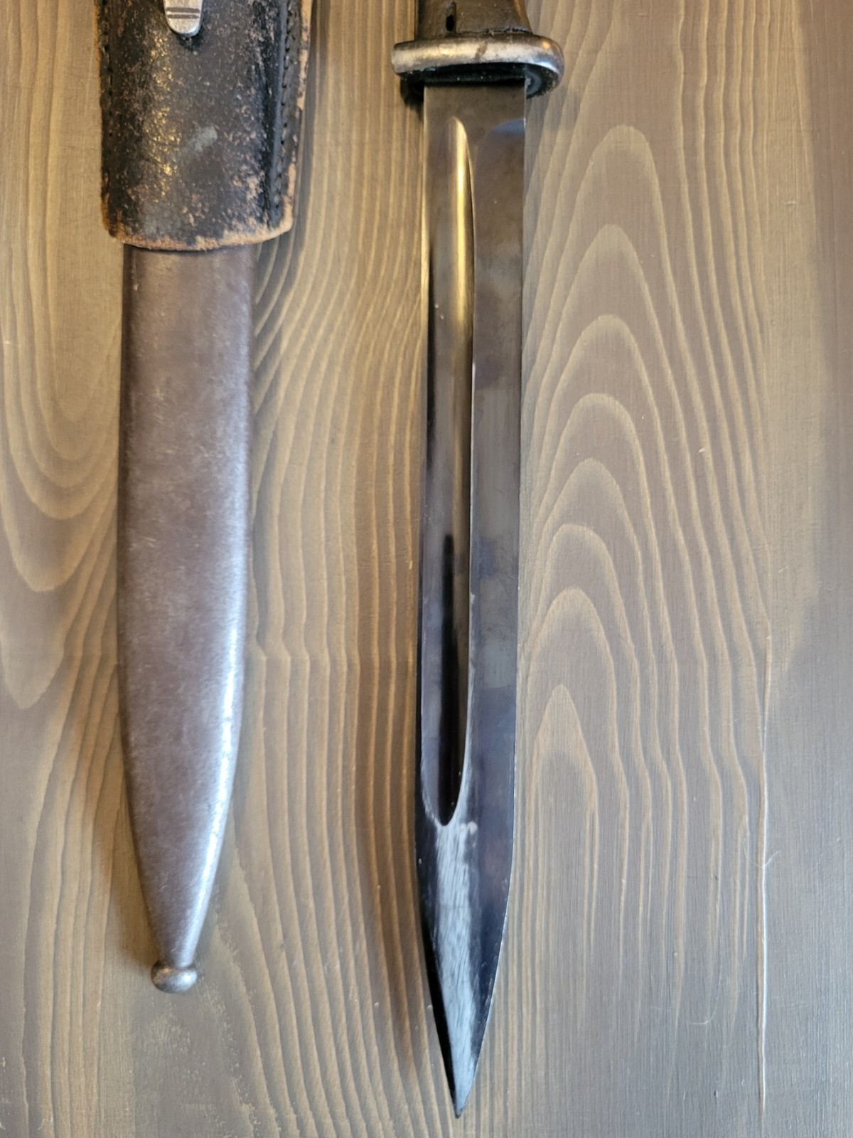 EXCELLENT! WWII German K98 Combat Bayonet w/Org Sheath & Frog!