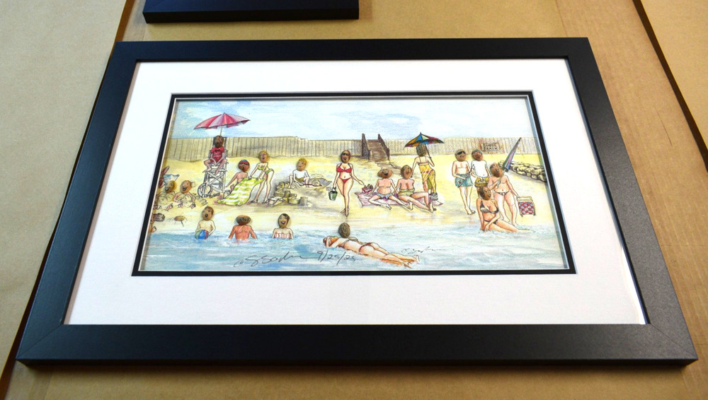Original Corlette Baylock "Shell Beach" 3D Shadowbox Art (Dated 2025)