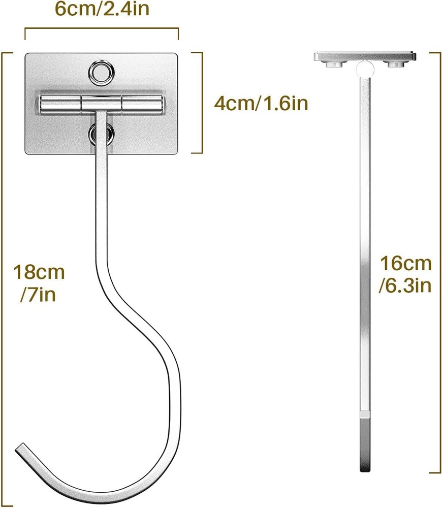 Banana Hook Silver 1 Pack,