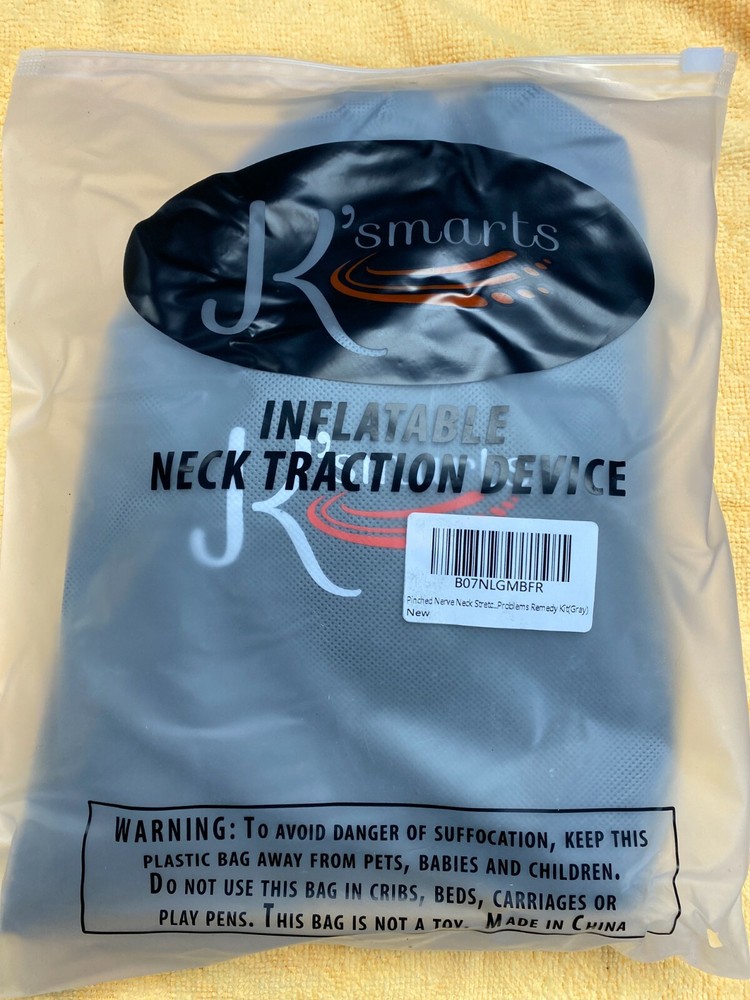 Inflatable Neck Traction Device - New - Gray