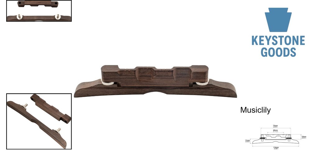Pro 40mm Rosewood Adjustable Mandolin Bridge