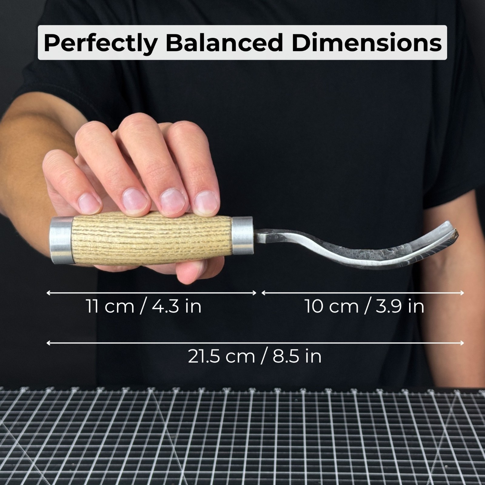 3 Piece Spoon Bent Gouge Set 52100 Carbon Steel Wood Carving Tools