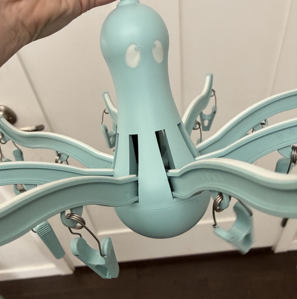 IKEA Pressa Octopus Clip & Drip Drying Rack 16 Clips Light Blue