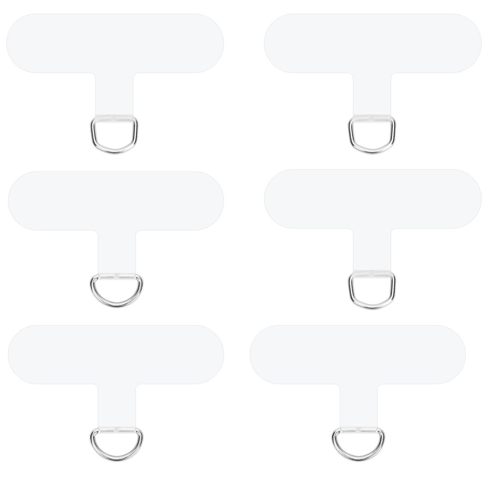 NQEUEPN 6pcs Phone Tether Tabs, Multifunctional Lanyard Medium, Transparent