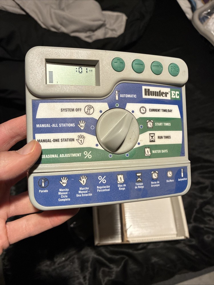 Hunter EC-600i 6-zone Sprinkler Controller Watering Timer NO Power Adapter Vf2