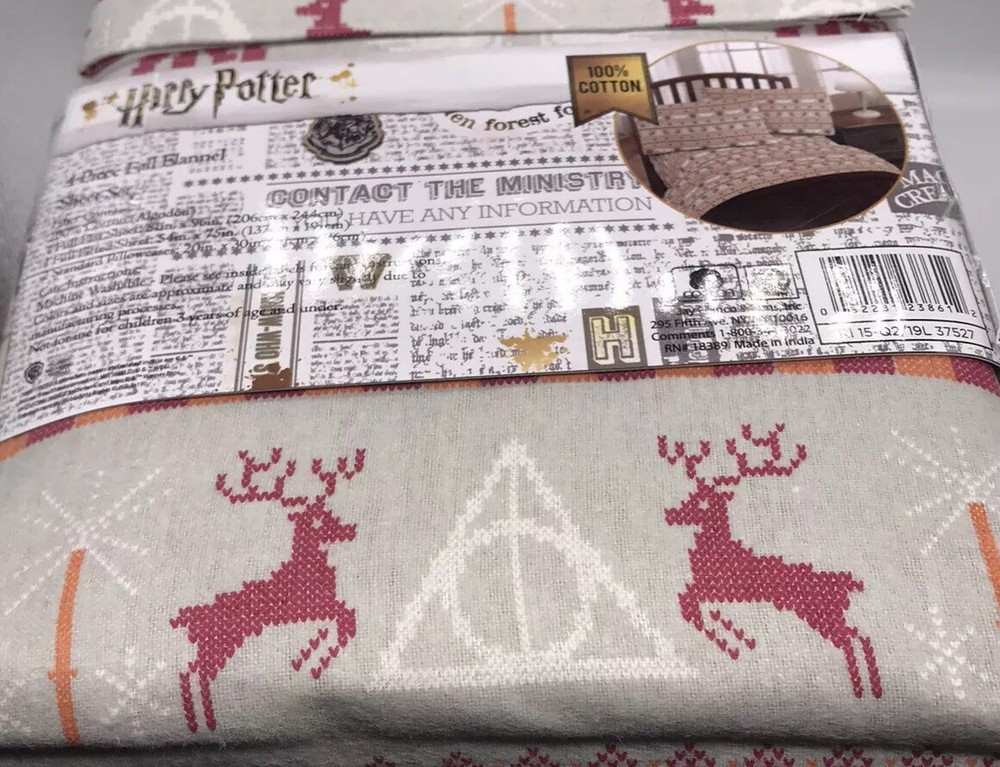 Harry Potter 4 Piece Flannel Full Size Set