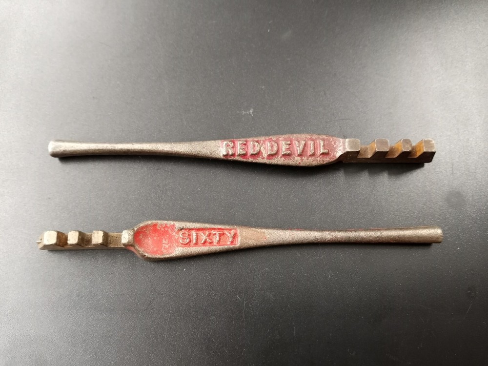 Vintage Pair, Red Devil, Sixty, Glass Cutters. Cutting Etching Tools