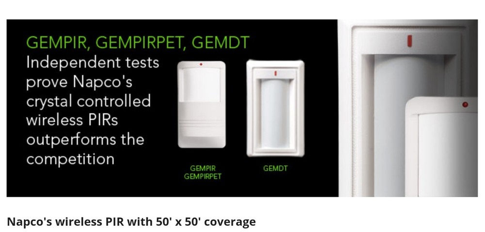 Napco GEM-PIR Wireless PIR Sensor Transmitter