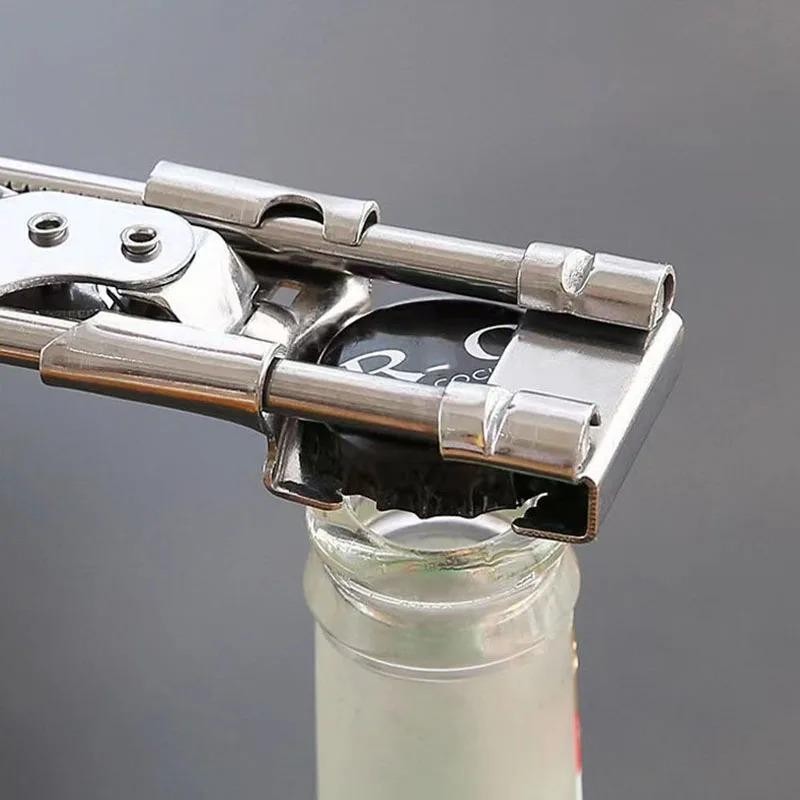 Adjustable Multi-function Bottle Opener Stainless Steel Lids Off Jar Opener Labo