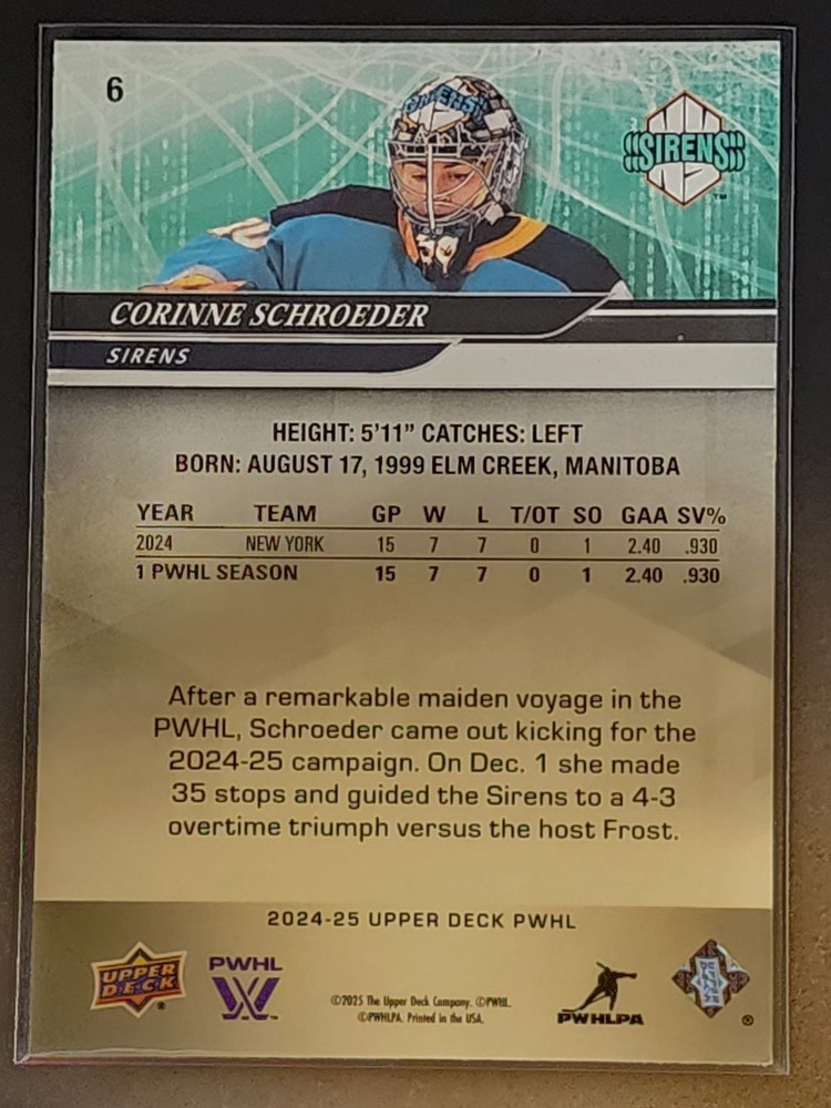 2024-25 Upper Deck PWHL Base Card - Pick Your Player