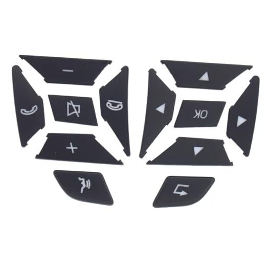 Car Steering Wheel Button Stickers Cover Interior Switch Button Decoration