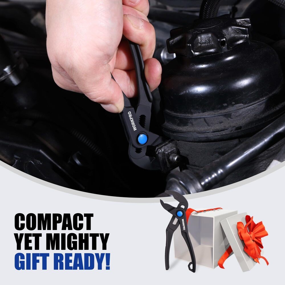 WORKPRO Mini Water Pump Pliers 4-Inch Groove Joint Pliers for Tight Space New