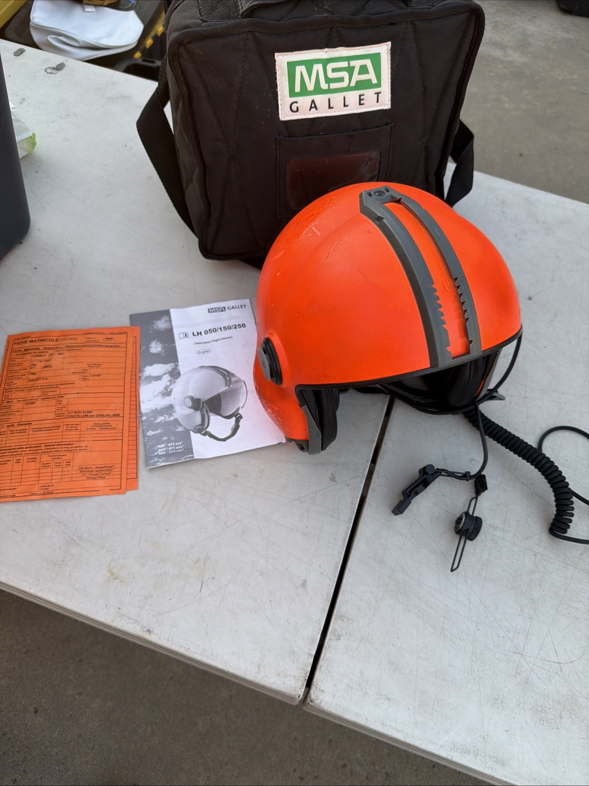 MSA Gallet LH150  Helicopter Helmet NVG - Untested