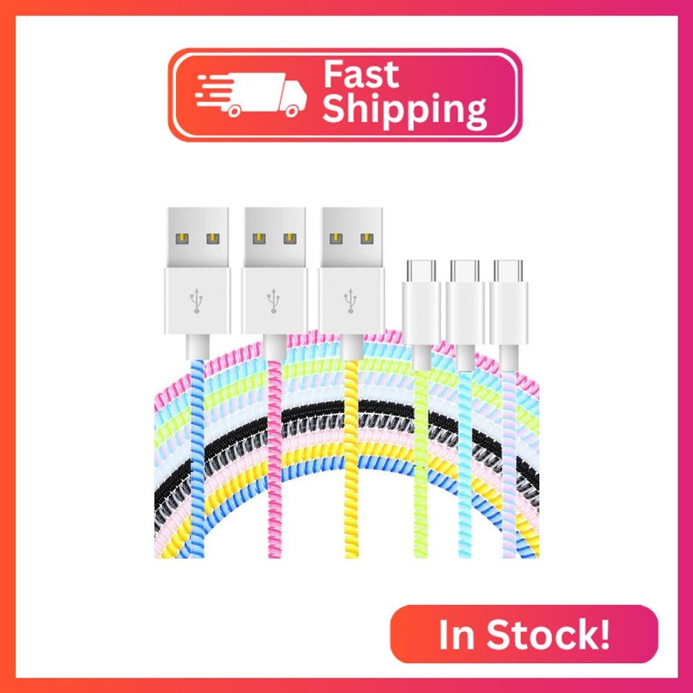10 Pcs Spiral Cable Protector, Multicolor Charger Protector from Pets No Chew Th
