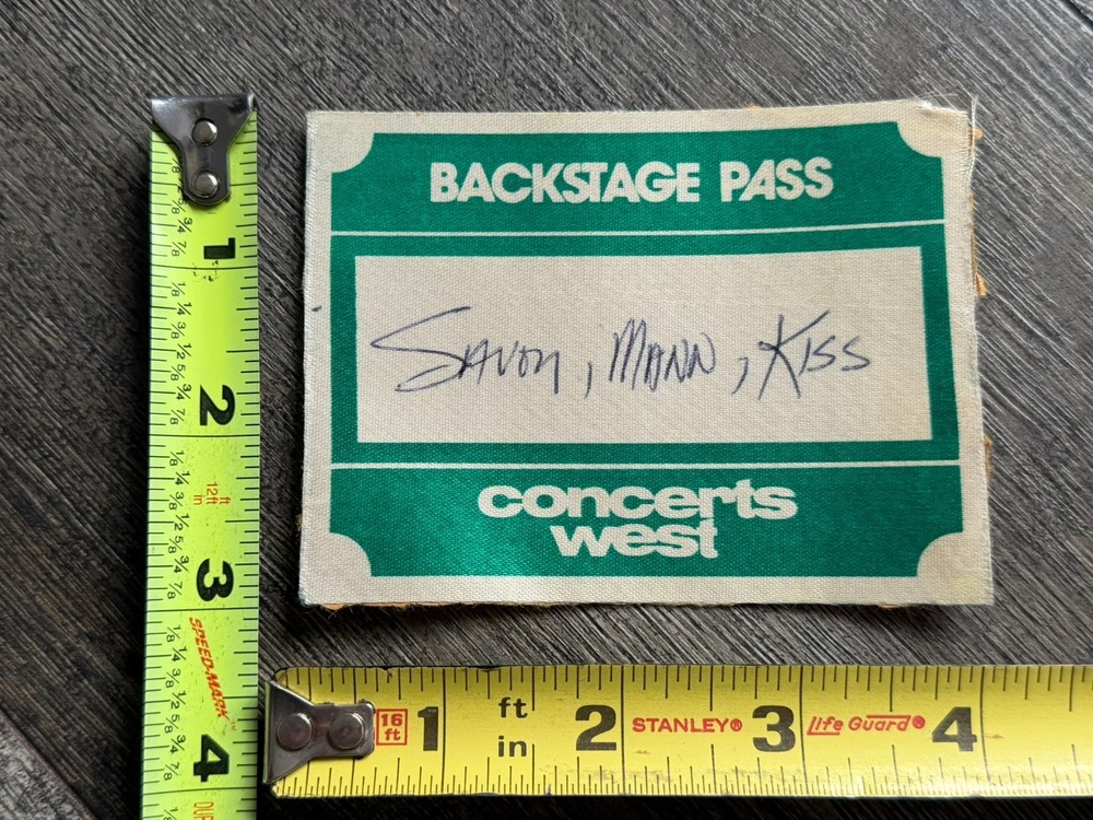KISS Pass Satin Debut Album 1st Tour May 1974 Concerts West Vintage Kiss Aucoin