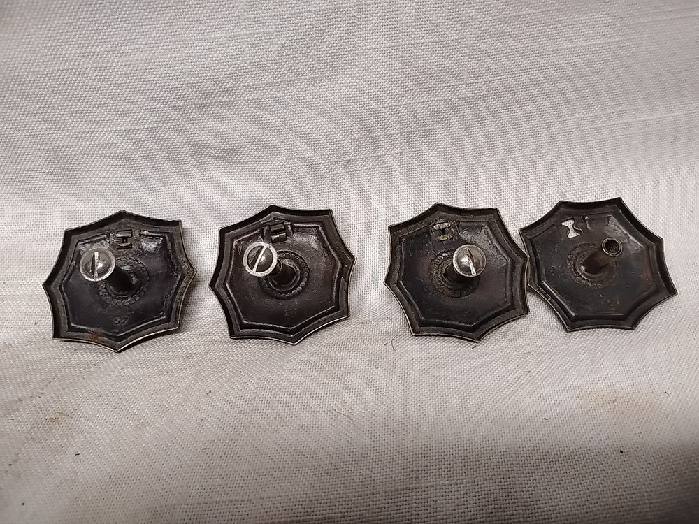 Antique Victorian Brass Drop Ring Drawer Pull Handle Knobs lot of 5