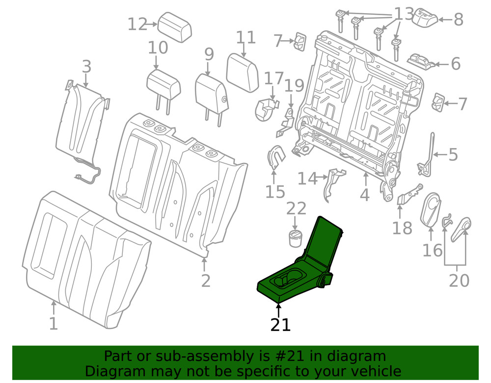 Genuine Ford Armrest Assembly EJ7Z-7867112-CC