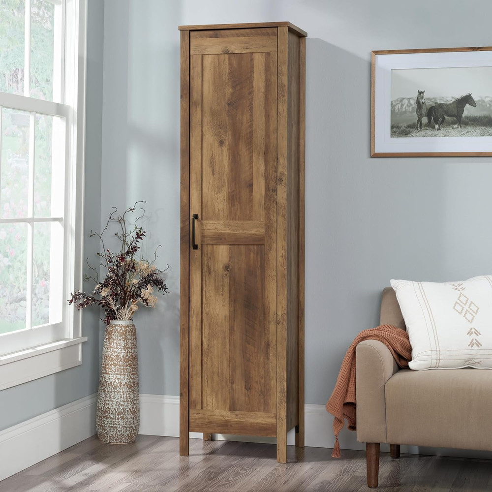 Rustic Pine Storage Cabinet - Versatile Organization Solution