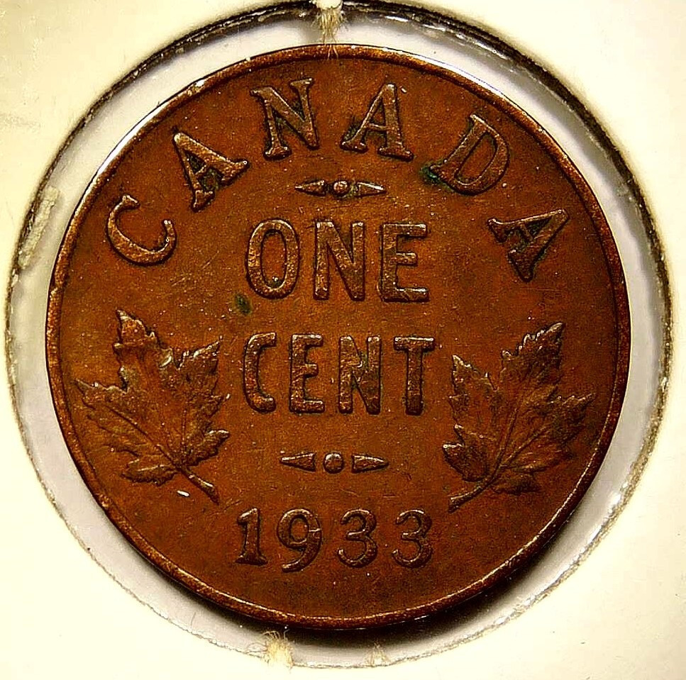 1933 Canada Small Cent King George V