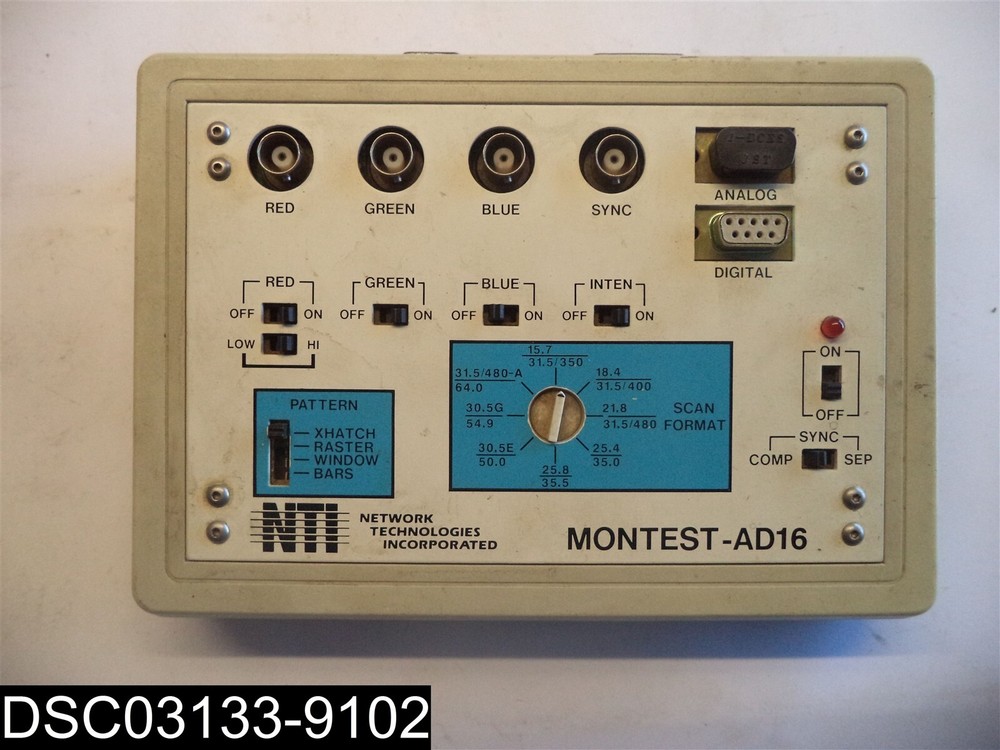 USED: Montest-AD16 NTI Pattern Generator With Case & Some Cords