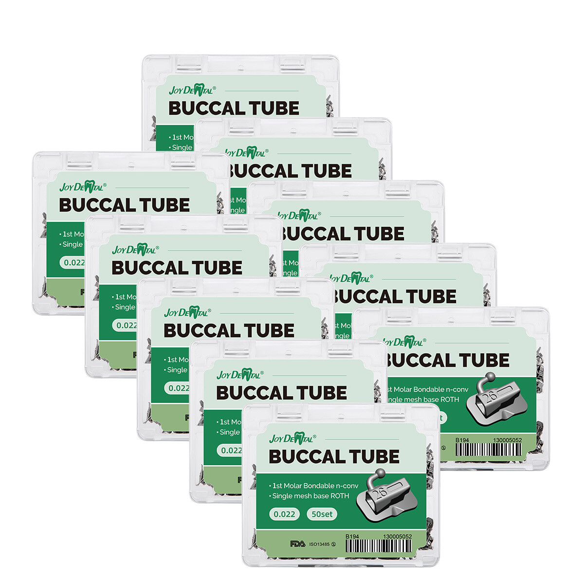 50Sets Tubos bucales de ortodoncia dental 1st Molar Roth/MBT 018/022 Bondable US