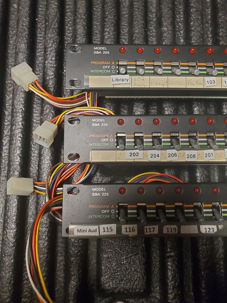 3 BOGEN COMMUNICATIONS INC KEY STATION INTERCOM SWITCH PANEL SBA 225