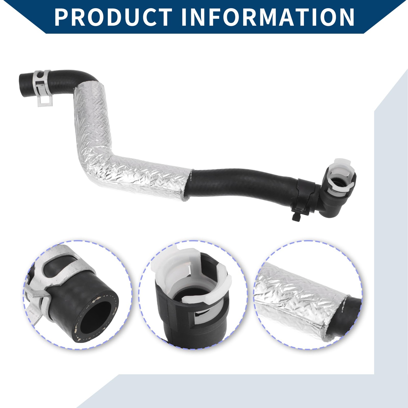 Hihaha No.52014739AG/52014739AB HVAC Heater Hose Assembly 24x14x6.5cm, Black