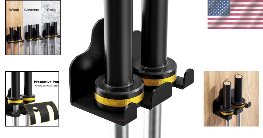 Versatile Barbell Hanger - Wall-Mounted Solution for Gym Equipment Storage