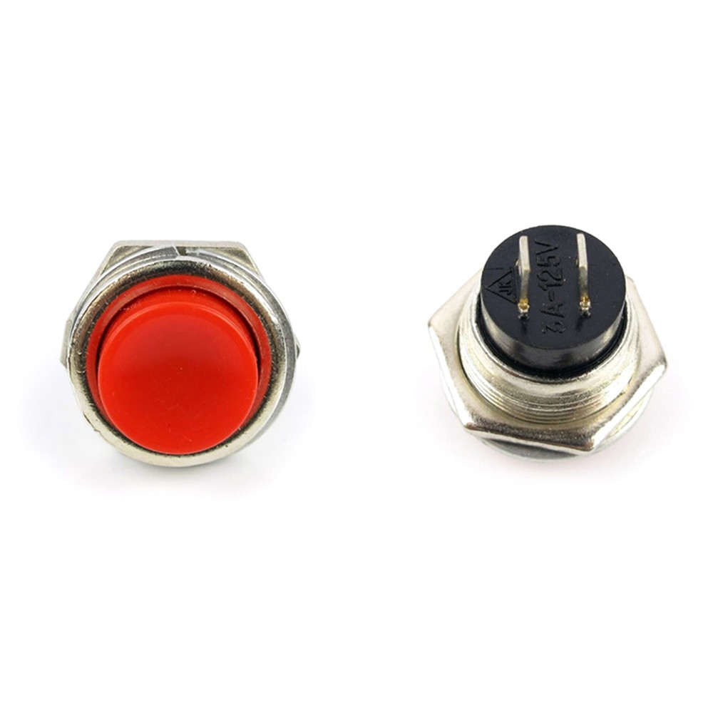 10* Small Self-Reset Round Button Head Power Switch Circle Kill Button Switch K