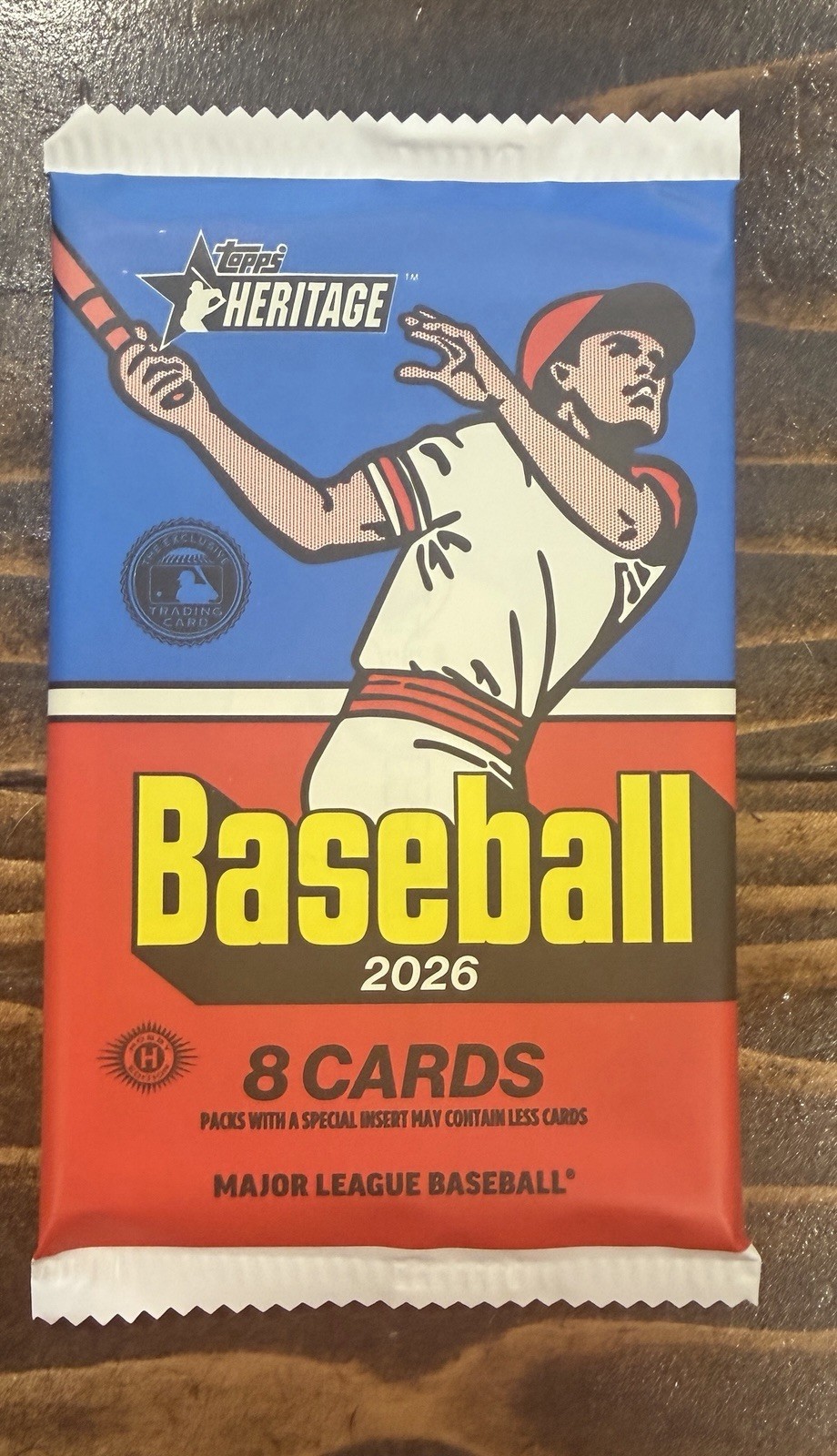 ONE PACK From 2026 Topps Heritage Hobby Box (8 Cards) IN HAND