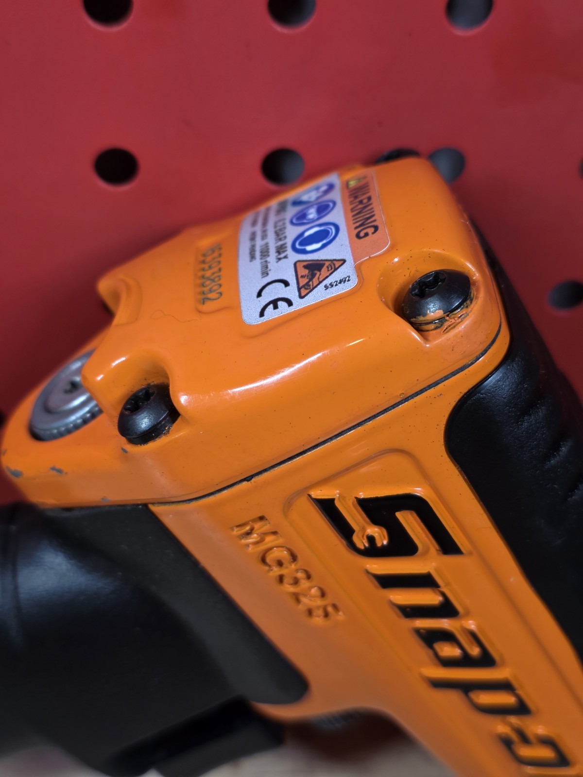 Snap-on Tools MG325 3/8" Drive Air Pneumatic Impact Wrench ORANGE With Boot Nice