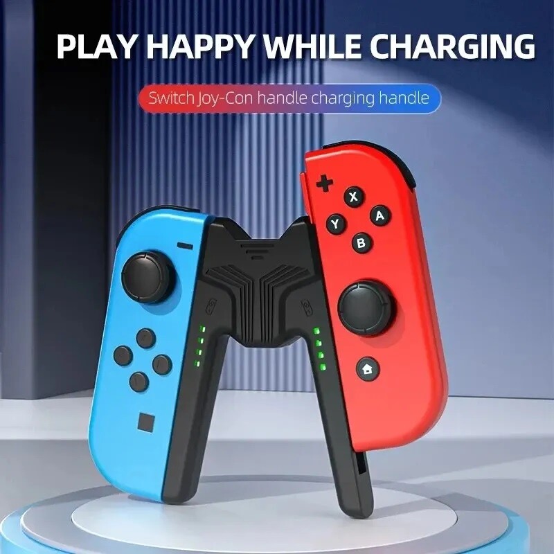 Joy-Con Controllers Mini Charging Grip Dock & Holder for Nintendo Switch OLED
