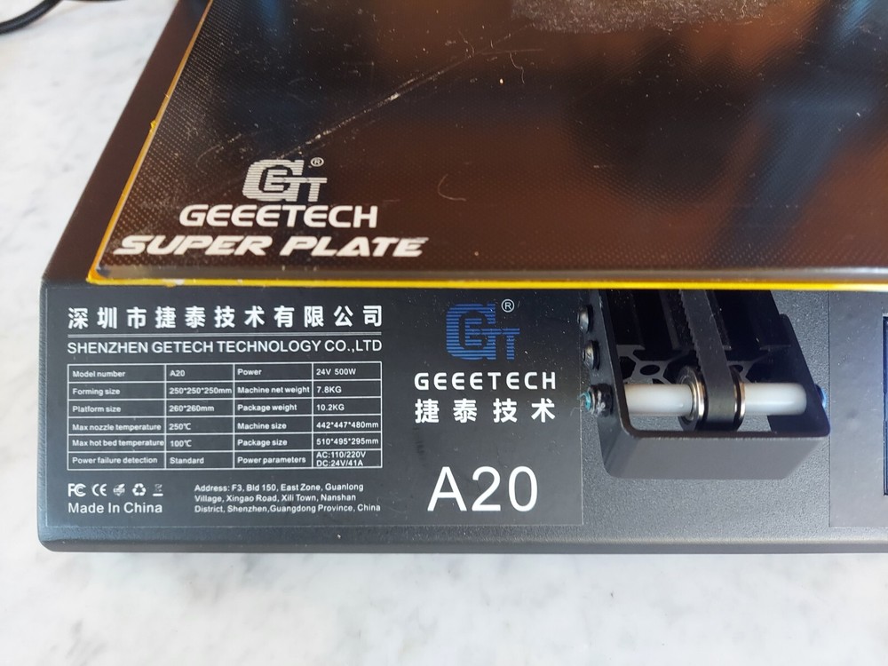 GEEETECH 3D PRINTER, A20, UNTESTED