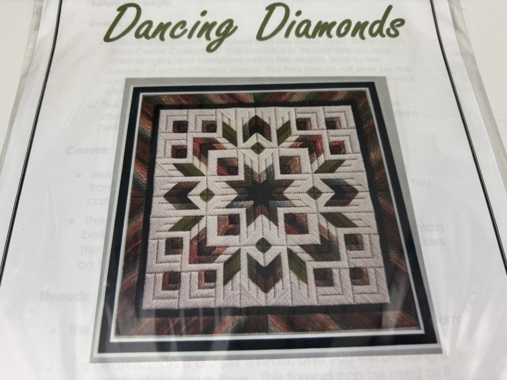 Always In Stitches Dancing Diamonds Needlepoint Pattern 2S
