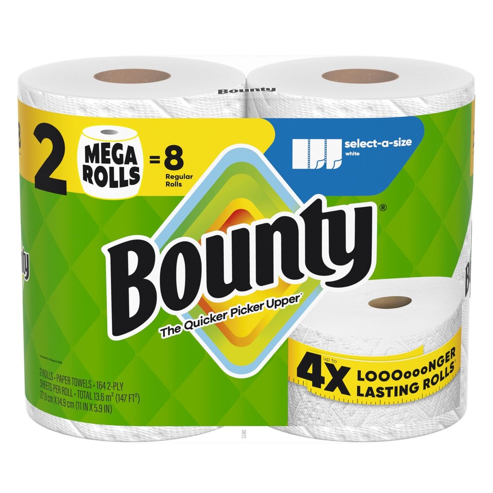 Select-A-Size Paper Towels, White, 2 Mega Rolls = 8 Regular Rolls
