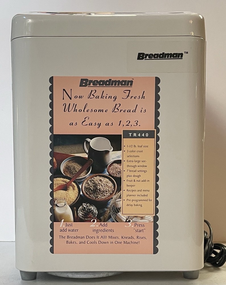 Breadman TR-440 Automatic Bread Maker 1.5 Lb Loaf Homemade Bread Machine