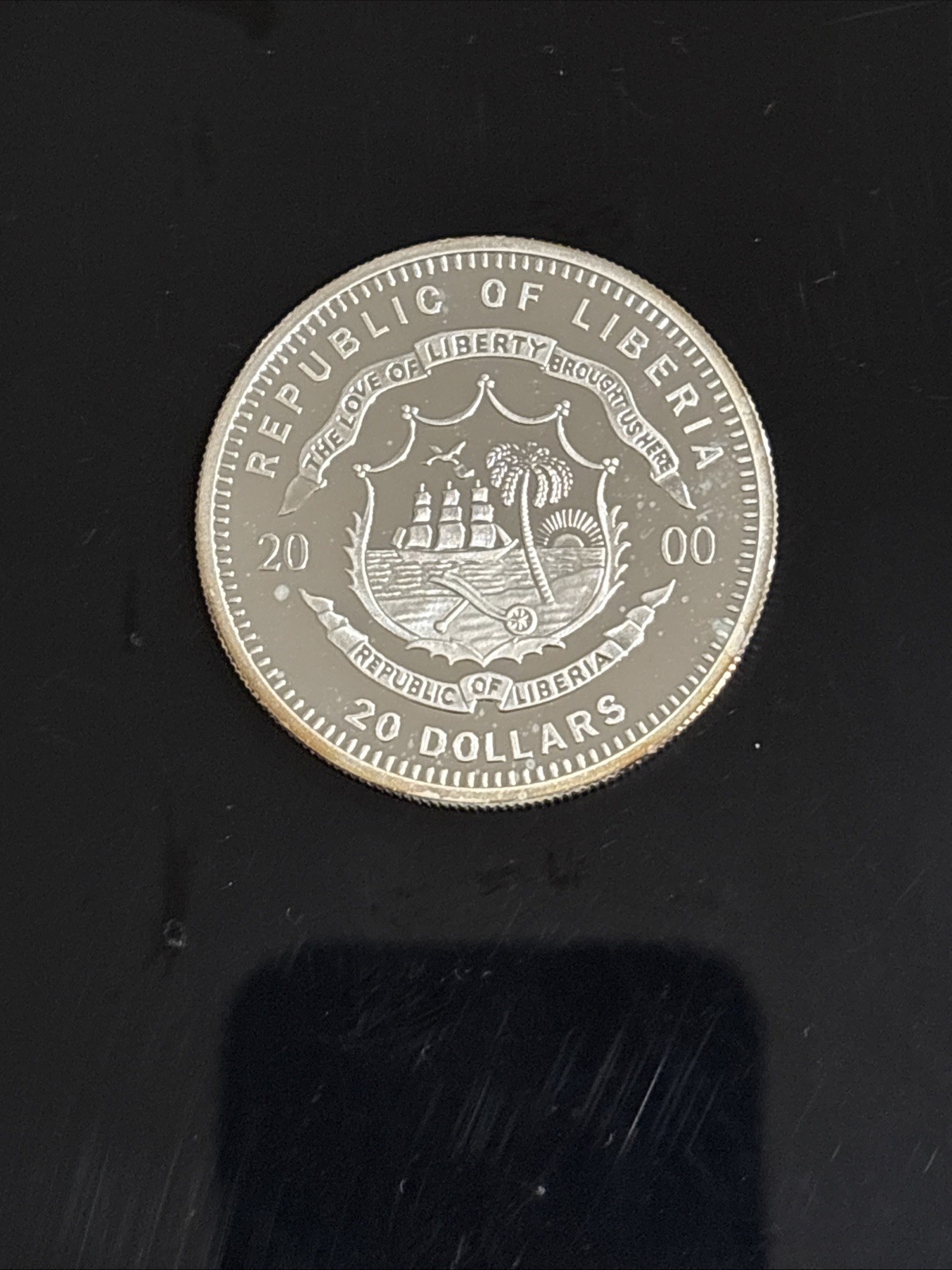 $20 Stonewall Jackson .999 Fine Silver Liberia Made In Germany 2000