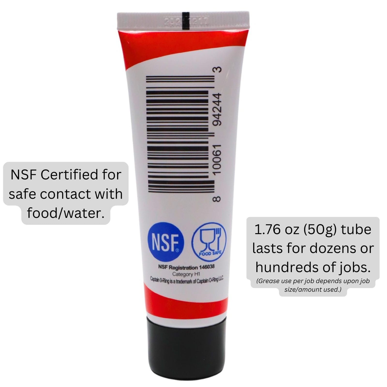 Food Safe Silicone Lubricant Grease - O-Rings, Seals, Gaskets, etc (1.76oz 50g)