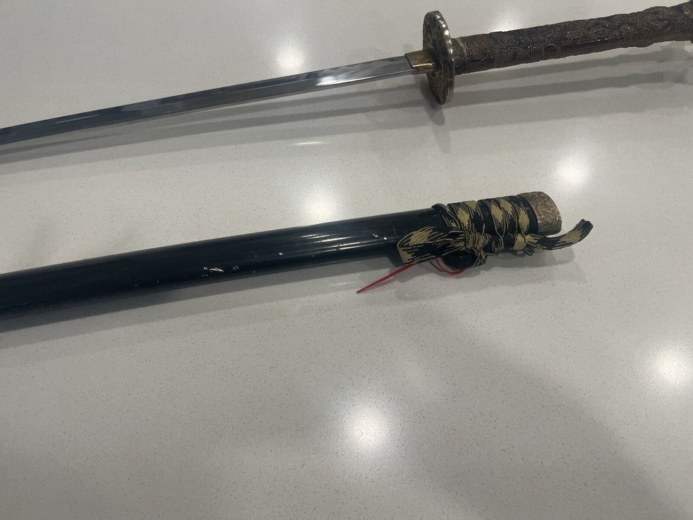 Ornate Dragon Handle Samurai Sword