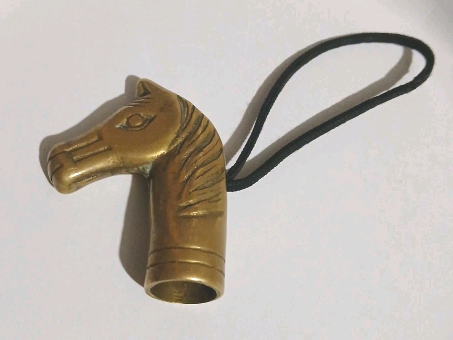 BRASS HORSES HEAD HANDLE VINTAGE