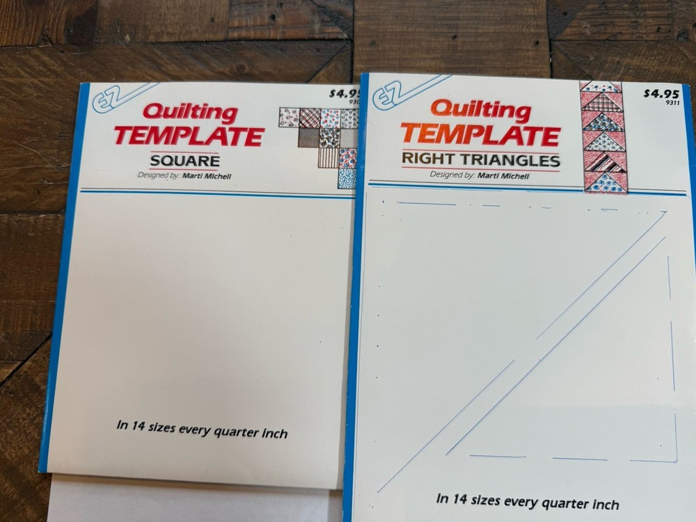 2 Marti Michell EZ Quilting Templates - Square and Right Triangles