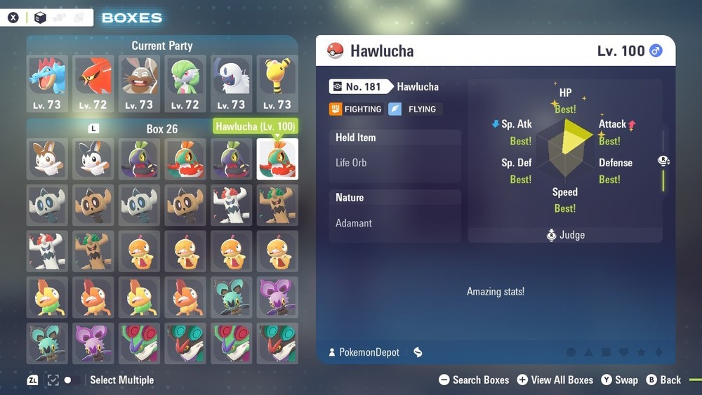 6IV Shiny Hawlucha Pokemon Legends ZA *SAME DAY*