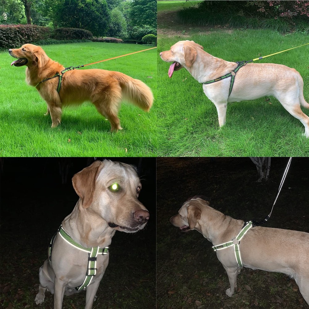 Dog Harness, No Pull, Reflective, Adjustable, Stops Pets from Pulling and Cho...