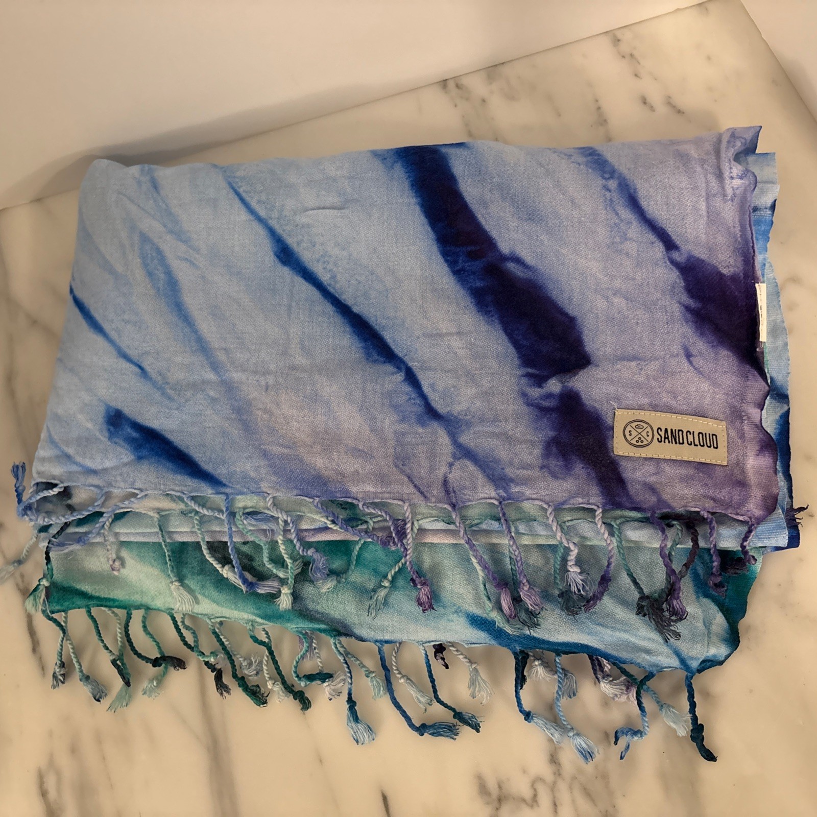 Sand Cloud XL Luna Beach Towel Blanket Turkish Cotton Tie Dye $74