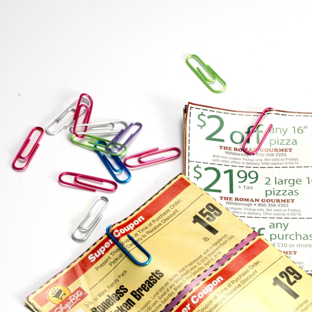 Translucent Paper Clips Size 2, Assorted Colors, 600 Count Pack
