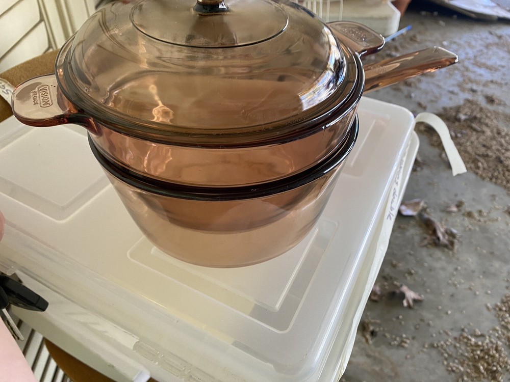 Corning Visions Double Boiler 4 pc set up